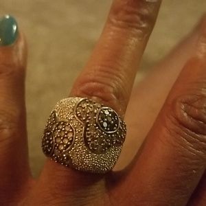 Chocolate and white diamond ring